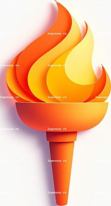 3D Градиентный Логотип Олимпийского Факела