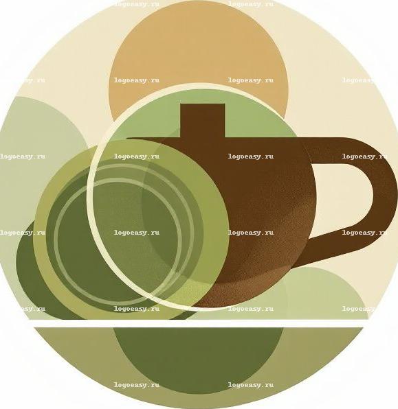 Геометрический Логотип Чайного Магазина