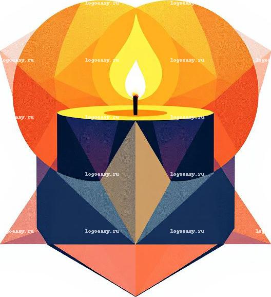 Геометрический логотип для свечей