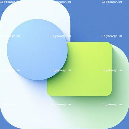 Логотип с кругом и квадратом