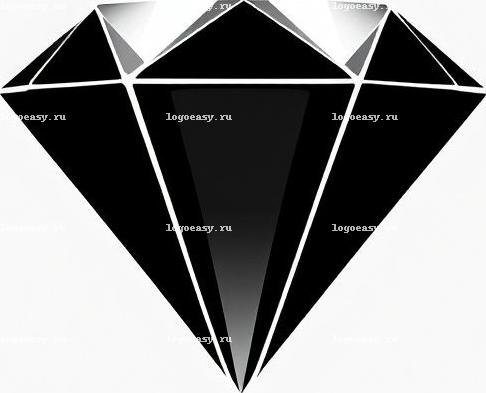 Логотип с Негативным Пространством Бриллианта