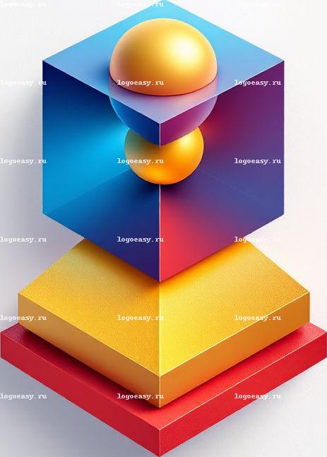 Градиентный 3D Логотип