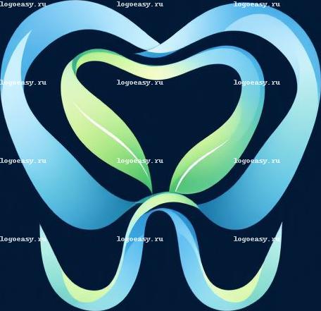 Логотип стоматологической клиники в стиле природы