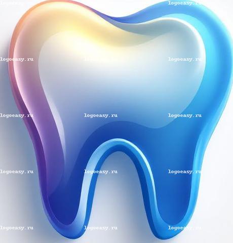Логотип Зуб с Градиентом и 3D