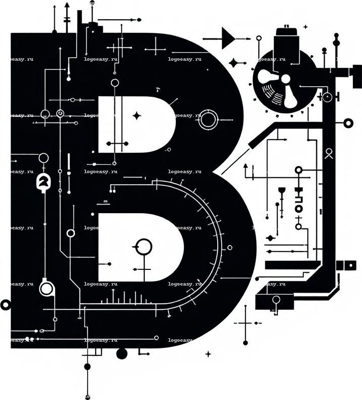 Логотип 'B' с точностью