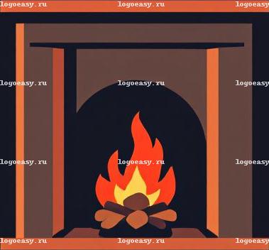 Минималистичный Логотип с Камином