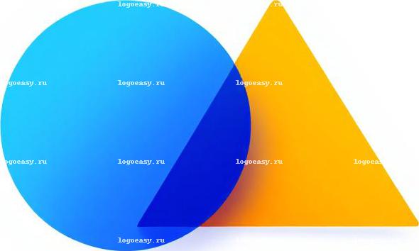 Логотип с кругом и треугольником
