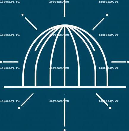 Линейный логотип с куполом