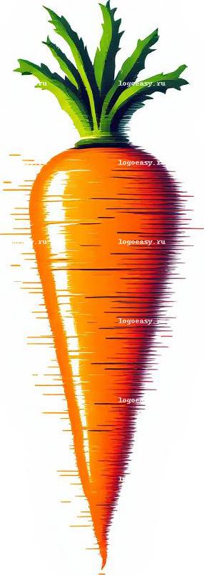 Логотип с Морковкой и Глитч-эффектом
