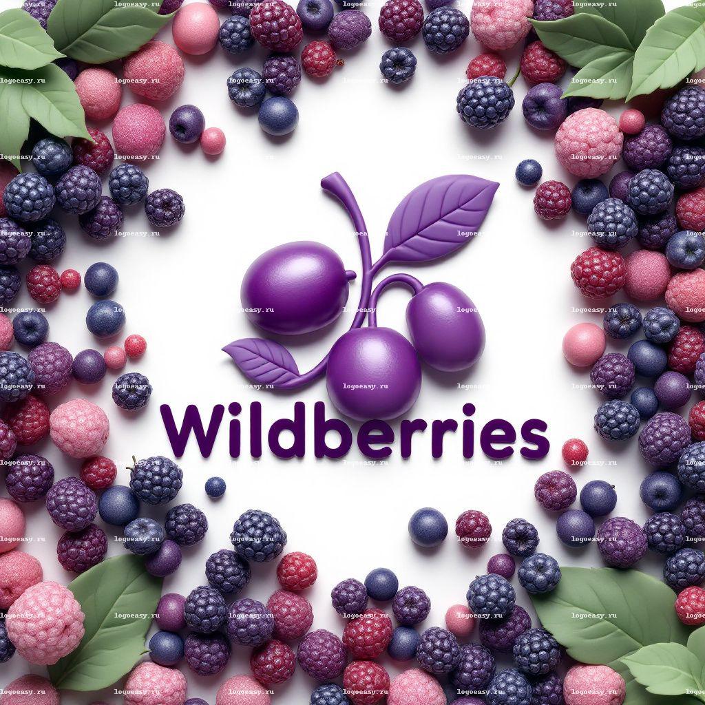 Логотип Wildberries в глинообразном 3D-стиле