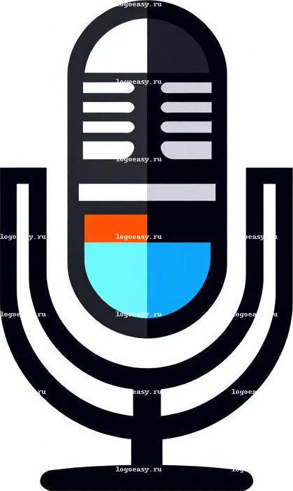 Типографический Логотип с Микрофоном