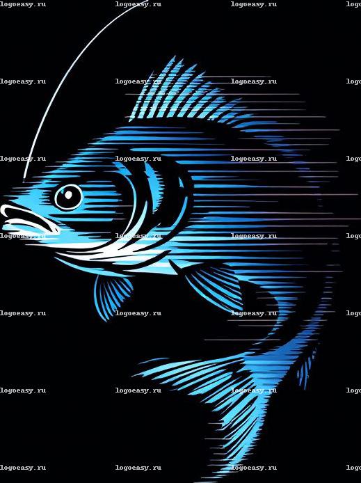 Логотип Рыболова с Глитч-Эффектом