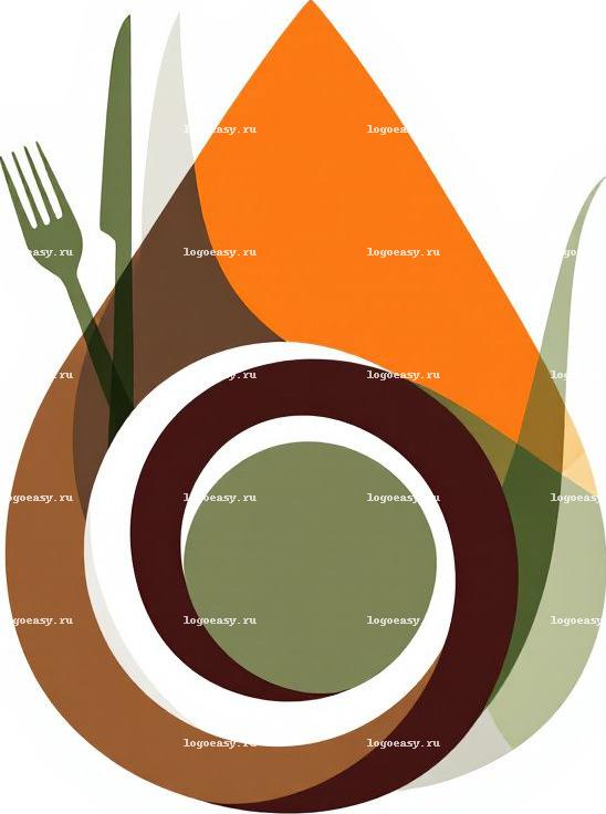 Абстрактный логотип кафе-ресторана