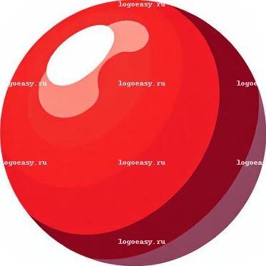 Логотип с красным мячом