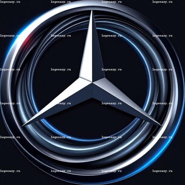 3D Логотип Концепции Mercedes В Двери