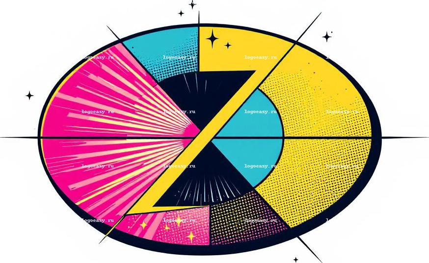 Динамичный Эллипс Поп-Арта Логотип