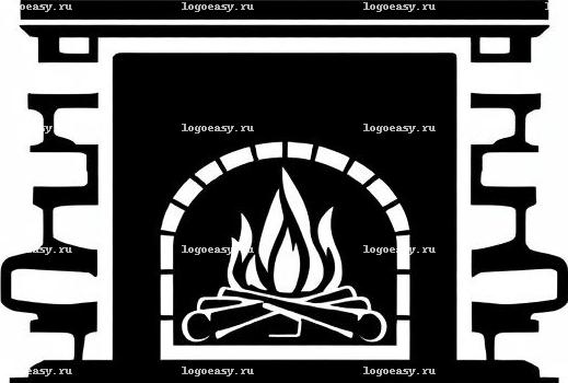 Логотип с камином