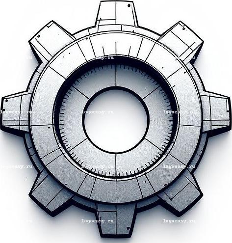 Векторный логотип с шестеренкой