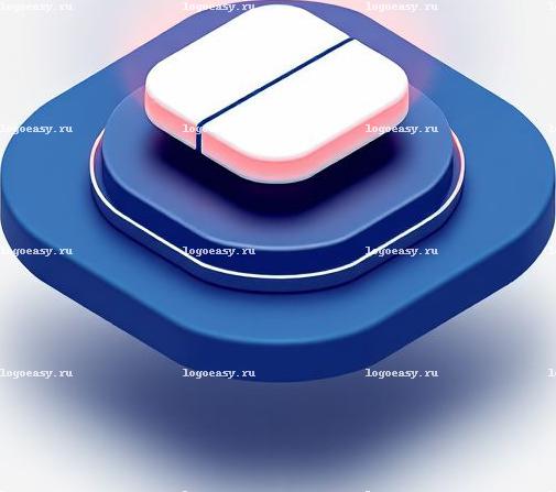 Изометрический логотип с выключателем