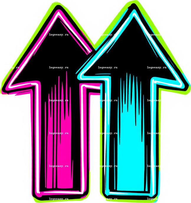 Логотип Поп-арт со Стрелками Вверх