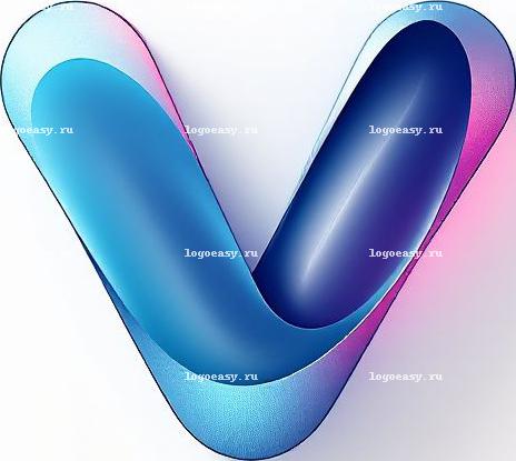3D-логотип V-Воскресенья с градиентом