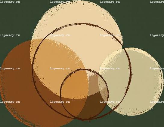 Рукописный логотип с тремя кругами