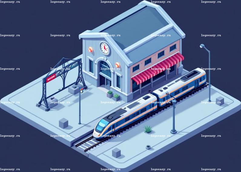 Логотип Изометрического Железнодорожного Вокзала