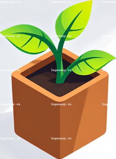 Логотип в изометрическом стиле для рассады