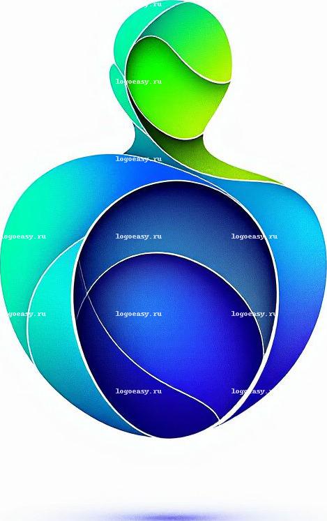 Градиентный Логотип с Человеком